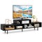 Media Console with 3 Storage Compartments, MDF & Metal Frame, Supports TVs up to 70”